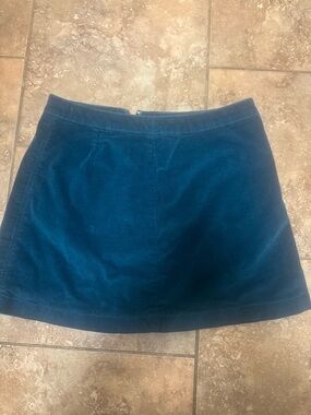 Abercrombie & Fitch Teal Blue Corduroy Mini Skirt